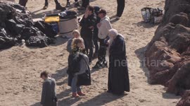 Harry Potter, Warner bros,, first time spotted, lead actors at Kynance Cove, Cornwall, UK