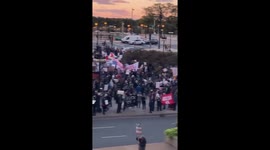 Protesters gather amid federal deployment tensions  in Chicago, Illinois, USA
