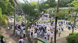 Philippines earthquake jolts school building forcing pupil evacuations