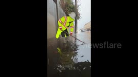 US: Rainfall Causes Heavy Flooding On The Roads in Louisville, KY