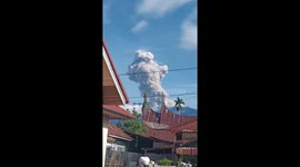 The daily view of Mount Merapi’s eruption.