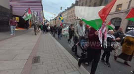 Sweden: Protesters chant “Dead, dead to the IDF” during pro-Palestinian march in Stockholm