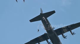 Italy: U.S. Paratroopers Conduct Airborne Operation Onto Juliet Drop Zone