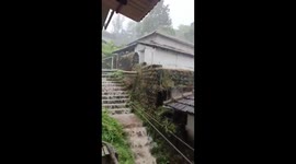 Powerful thunderstorms formed along the Western Ghats, bringing intense rain and strong winds to Sringeri