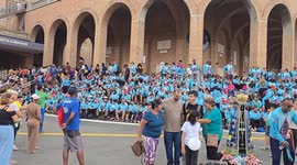 Brazil: Pilgrims arriving to the Basilica of Our Lady of Aparecida