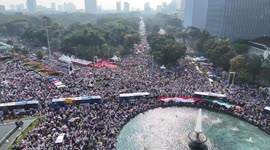 Indonesia: Thousands of Indonesian people took part in a solidarity rally for the Palestinian