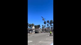 Helicopter spins out of control and crashes injuring five in California