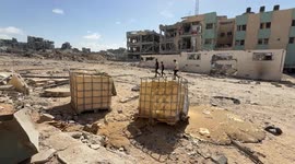 Displaced Gazans returning home find widespread destruction caused by Israeli forces