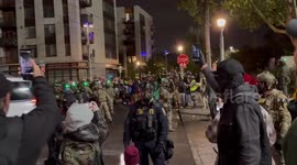 Tear gas used during arrests amid protests in Portland, Oregon, USA