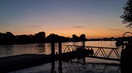 Hammersmith bridge in the evening