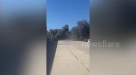 Footage shows aftermath of plane crash which left two dead near Fort Worth