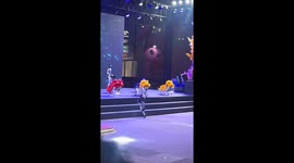 Robot falls during showcase in Hunan, China