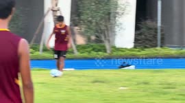 Unexpected football mishap hits player in Fujian, China