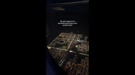 Las Vegas city lights cut into desert void—TikTok flyover racks up 2 million views