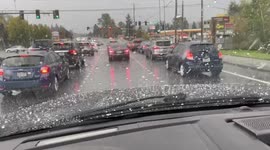 Intense hailstorm batters North Bothell, Washington