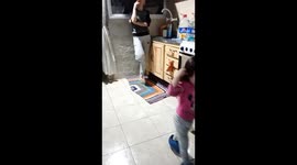 Crazy Little Girl Has a Ball in the House