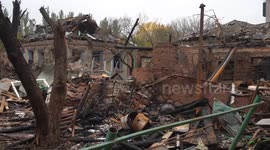 Dramatic footage reveals aftermath of Russian attack on Sloviansk