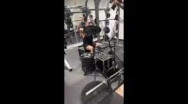 Drumming on Gym Equipment