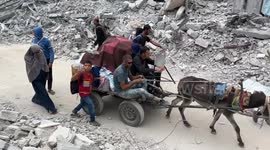 Displaced Palestinians face Israeli-led destruction while returning home in Gaza