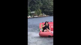 Adventure Puppy Taken Boat Tubing