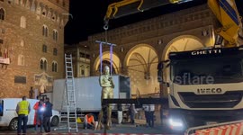 Controversial Sculpture Removed: Time Unfolding's Exit from Florence's Piazza Della Signoria
