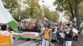 Vienna protesters demand sanctions on Israel