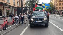 Protesters in Stockholm condemn Israeli attacks on aid flotillas, demand embargo