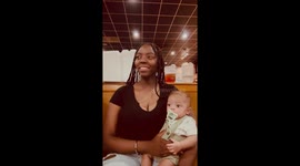 Baby’s adorable reaction to hibachi fire show in Newnan, Georgia, USA