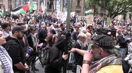 Demonstration held in Melbourne to show solidarity with Palestinians in Gaza