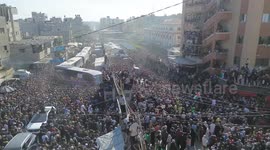 DRONE - Palestinian prisoners released by Israel reach Gaza