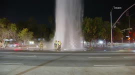 US, Los Angeles: Van Nuys Stolen BMW 7 Series Hydrant Hit-and-Run