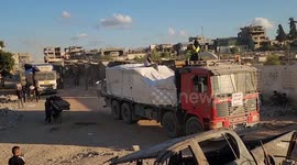 Aid trucks arrive in Gaza under cease-fire agreement