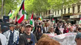 Australia: Solidarity With Palestine March Moves Through The Streets of Melbourne