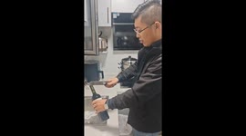 Wine bottle spill mishap in Beijing, China