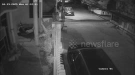 CCTV captures shocking moment couple set fire to doctor's car in India