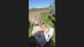 Rally Car Flips Towards Spectators