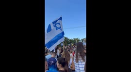 People celebrate as final hostages return to Hostages Square in Tel Aviv, Israel