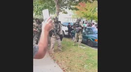 Encounter and protest with ICE turns into a chaos full of smoke bombs