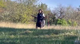 Paraglider Takes Off In Poor Conditions