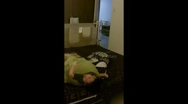 Quick-thinking mum runs into bedroom to save son falling from bed