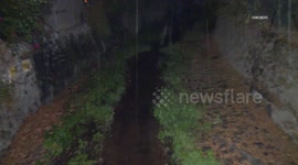 US, Los Angeles: Sierra Madre Overnight Rain Hits Eaton Burn Area