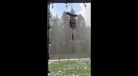 Hailstorm pelts Pierce County, Washington, USA