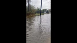 Coastal flooding swamps roads as powerful nor’easter hits Long Island, New York, USA
