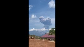 Mount Lewotobi Laki-laki volcano erupts sending ash cloud 10km high