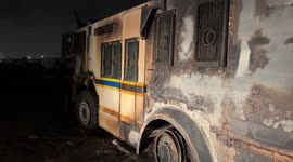 Township protesters torch police armoured vehicle in Cape Town