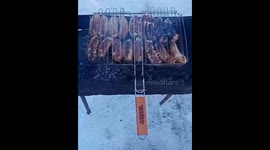 Grilling mishap as sausage falls off in Altai Krai, Russia