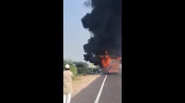 India bus fire kills at least 20 passengers