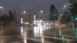 US, Los Angeles: Burbank Morning Rain