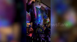 Woman turns front garden into horror haven with giant 20-ft Michael Myers
