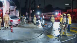 US, Los Angeles: Highland Park Vehicle Into Structure